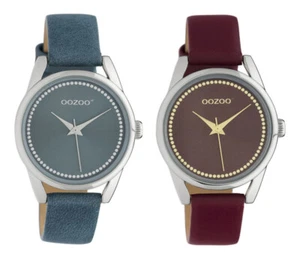 ooZoo reloj de pulsera para mujer JR307 JR310 Ø32 elegante correa de cuero Small Beauty plata - Imagen 1 de 5