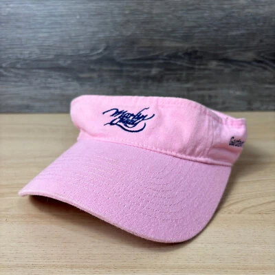 Gorra visera Marlin Quay para mujer rosa azul escritura ajustable Foto 1 de 4