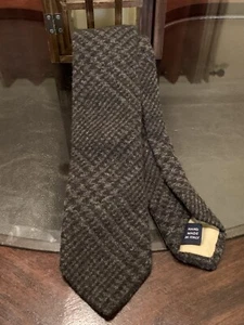 Ralph Lauren Herren 100 % Wolle Glen Plaid schmale Krawatte Made in Italy grau - Bild 1 von 5