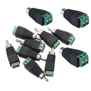 RCA Screw Terminal Connector Video Audio CCTV Phono Male Female Plug - Picture 1 of 26