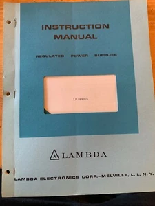 Lambda Regulated Power Supplies LP Series Instruction Manual IM-LP400 - Picture 1 of 4
