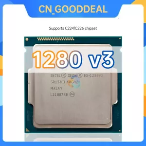 Intel Xeon E3-1280v3 SR150 3.6GHz 4Cores 8T 8MB 82W LGA1150 CPU Processor - Picture 1 of 1