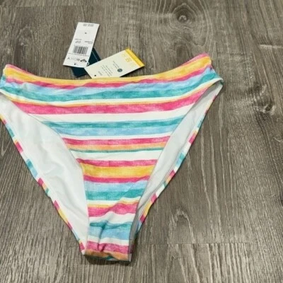 Новый Roxy в полоску бикини низ средний OC12 - Изображение 1 из 2