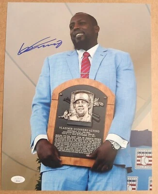 Vladimir Guerrero Montreal Expos Angels Orioles Vlad HOF Autographed 11x14 JSA - Image 1 of 2