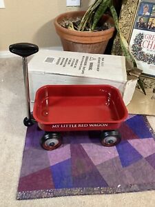 My Little Wagon Toy Classic Red Finish Pull Toys Dolls Pets Planter Flowers 12x7