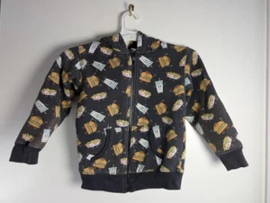 In and Out Burger Fleece Lined Hoodie Jacket Youth Size Medium Anthropomorphic - Picture 1 of 7