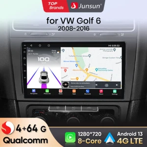 4+64G 8 Kern für VW Golf VI 2008-2012 CarPlay Android 13 Autoradio GPS Navi RDS - Bild 1 von 14