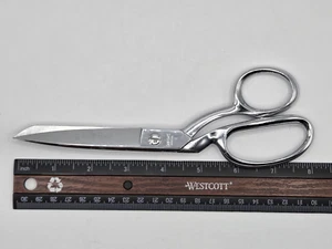 Vintage Gingher Scissors 8" Knife Edge Chrome Shears Fabric Dressmaking Tailor - Picture 1 of 13