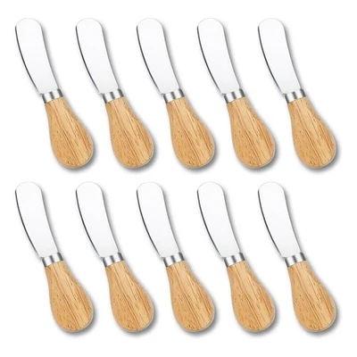 10-Teiliges Käsestreichmesser-Set, -Buttermesser-Streuer mit Holzgriff, Käs9937 - Bild 1 von 4
