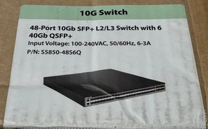 Przełącznik FS FiberStore S5850-48S6Q 10 Gigabit SFP+ z 6-portowym 40 Gigabit QSFP - Zdjęcie 1 z 3