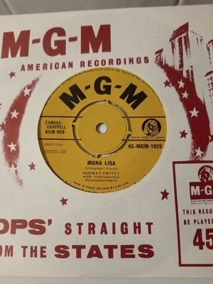 Conway Twitty - Mona Lisa (MGM 1029) VG+ Vinyl Record 7" - Image 1 of 2