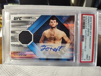 2019 Topps UFC Knockout Relic Forrest Griffin Auto /99 PSA 9 - Image 1 of 4