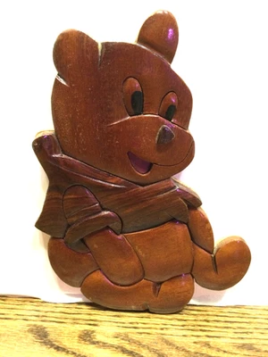 VTG Disney Winnie the Pooh 8" Custom Wood Hand Crafted Wall Decor - Image 1 of 4