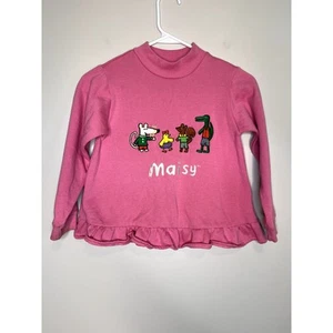 Felpa anni 90 Maisy Mouse rosa cartone animato Nick Jr orlo increspato novità bambina 6x - Foto 1 di 7
