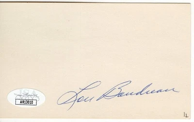 Lou Boudreau Signed Autographed Index Card Indians Red Sox HOFer JSA AR13010 - Image 1 of 2