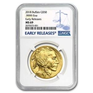 2018 1 oz Gold Buffalo MS-69 NGC (Early Releases) - Picture 1 of 3