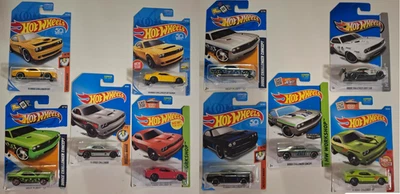 LOTE [10] CARDADO HOT WHEELS MODELOS MODERNOS DODGE CHALLENGE 2012-18 INCL WM/TH Foto 1 de 4