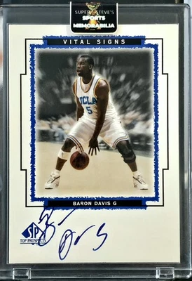 🔥 Baron Davis Firmado (RC) 1999 Cubierta Superior SP Top Prospects Novato Automático ¡COMO NUEVO!  Foto 1 de 2