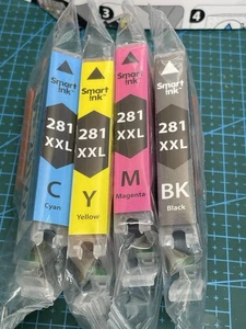 Paquete de cartuchos de tinta 281XXL CYMK nuevos y sellados TS6320 TS8320 TS702 TS9100 TS9521C - Imagen 1 de 6