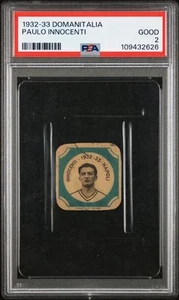 1932-33 Domanitalia Paulo Innocenti PSA 2 - Prewar Soccer Card - Italy - Napoli - Picture 1 of 3