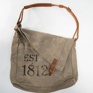Canvas Fold Over Messenger Shoulder Bag EST 1812 - Picture 1 of 9