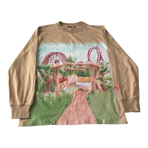 Camisa Manga Larga Estampado Montaña Rusa Gráfico Marrón Tier NYC Para Hombres Talla XL - Imagen 1 de 10