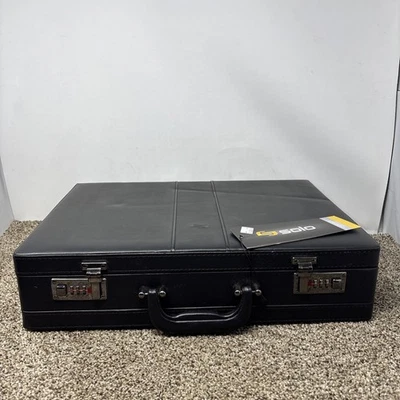 SOLO Classic Hard Briefcase 17.5" X 12.5" x 4" Black w/COMBO Lock w/ Tags - Image 1 of 4
