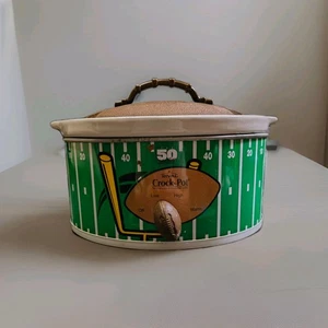 Rival Vintage Football Crock Pot Slow Cooker 3Qt NFL Tailgate Party Super Bowl - Picture 1 of 4