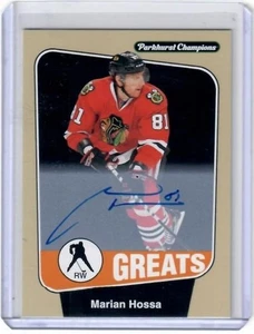 Tarjeta automática 2024-25 Parkhurst Champions Marian Hossa Greats Chicago Blackhawks - Imagen 1 de 2