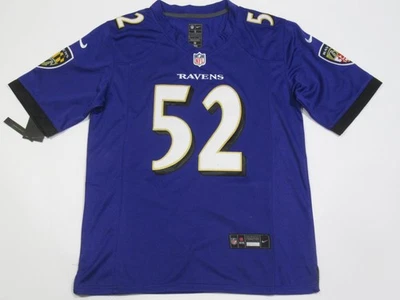 NIKE Ray Lewis #52 Baltimore Ravens Men's Retired Throwback Player Jersey Purple