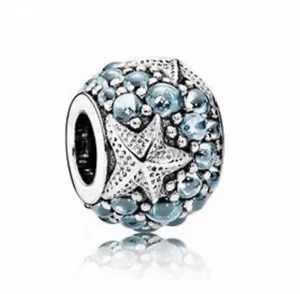 Authentic Pandora Oceanic Starfish Charm 791905CZF Frosty Mint CZ Retired RARE - Picture 1 of 11