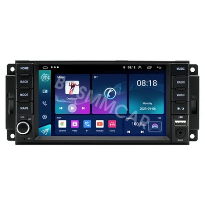 For Carplay Fit For Jeep Wrangler 2007-2016 Android 14 Car Stereo Radio GPS Navi - Image 1 of 4