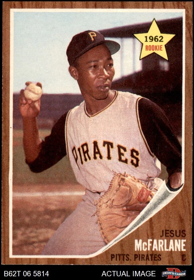 1962 Topps #229 Jesus McFarlane Pirates RC 8.5 - NM/MT+ - Image 1 of 1
