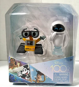 Disney 100 WALL-E Set- 2 Mini Figuras WALL-E & EVE Just Play Pixar 2023 Juguetes NUEVO - Imagen 1 de 3