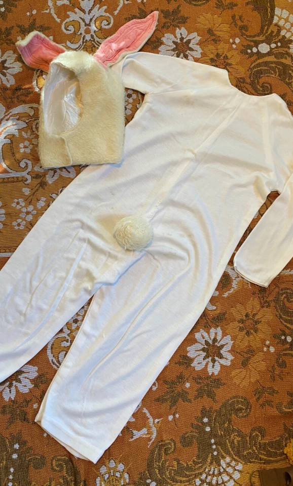 Vintage 1950s ☆ Rabbit ☆ Hand Made Easter Costume - Kids Approx Size 9 -10 Foto 1 de 4