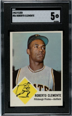 1963 Fleer #56 Roberto Clemente (Dec'd HOF) Pittsburgh SGC 5 EX Super Nice Card - Image 1 of 2