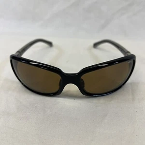 ZEAL ZETA 10047 Black Amber Plastic Rectangular Wrap Sunglasses Made in JAPAN - Picture 1 of 5