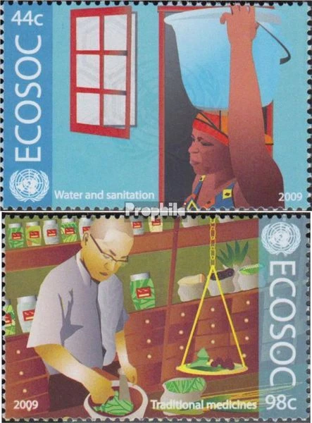 Naciones Unidas - nuevo York 1159-1160 sobres primer día 2009 Económico - Imagen 1 de 1