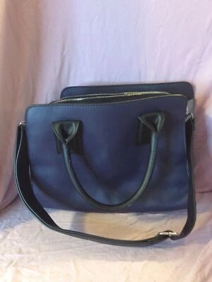 Correa y asas para el hombro JustFab - azul oscuro, azul claro con correas negras bolso Foto 1 de 4