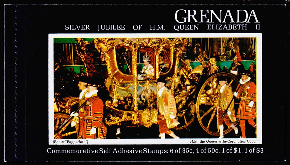 Гренада Скотт 792a&b - Серебряный юбилей сувенирная марка буклет (1977) новом NH VF C - Изображение 1 из 1