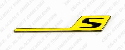 Black/Yellow Emblem Badge Trunk Letter for Mercedes-Benz CLS63 S AMG 4Matic W218 - Image 1 of 4