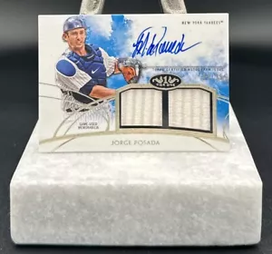 2014 Topps Tier One “Worn” Patch - Auto Jorge Posada /25 New York Yankees 🔥 - Picture 1 of 2