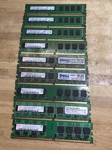 Lot of 9 - Samsung Hynix 1GB PC2 PC3L memory ram mixed  - Picture 1 of 4