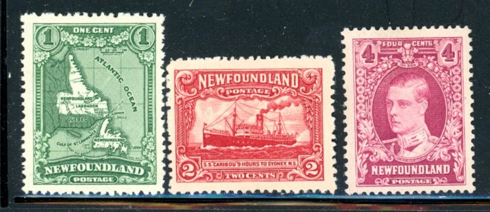 Cayman Islands Scott # 163, 164, 166 - MH - Nice Centering           (30-C251) - Image 1 of 1