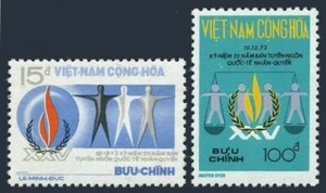 Viet Nam South 462-463, MNH. Mi 540-541. Declaration of Human Rights, 25, 1973. - Picture 1 of 1