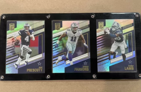 DALLAS COWBOYS 3 CARD PLAQUE DAK PRESCOTT MICAH PARSONS CEEDEE LAMB Cover