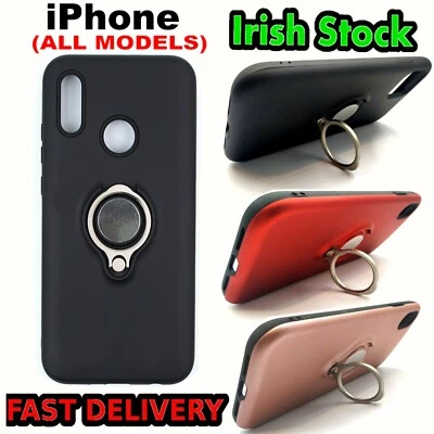 RING Phone CASE Cover For iPhone 7 8 11 XR PRO MAX High Quality Heavy Duty - Image 1 of 4