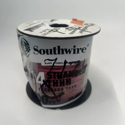 Southwire 22957584 100' Red 14 Gauge Stranded Copper Building Wire - Image 1 of 3