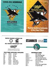 1995-96 San Jose Sharks Pocket Schedule lot (3) Miller Genuine Draft Southwest