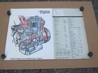 Vintage 1970s Poster -  Perkins 4.236 Diesel Engine - 38-7/8"x 28-1/2"
